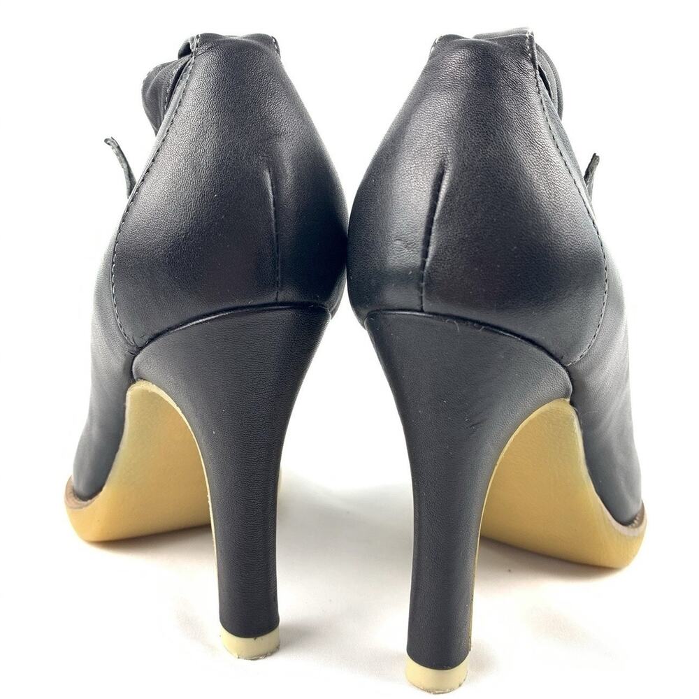 Welfare Black Leather Heels Pumps Ankle Strap Buckle Women’s Size EU 36 / US 5.5 - Picture 13 of 16